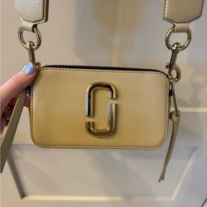 Marc Jacobs Tan Crossbody Bag with Gold Accents